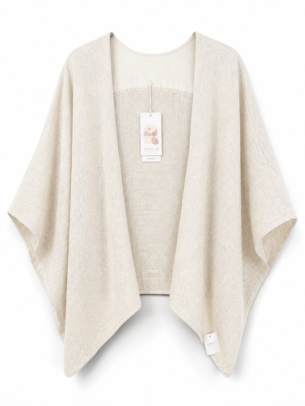 Nomad The Label Bloom Raw Cotton Shrug in Ecru NWT